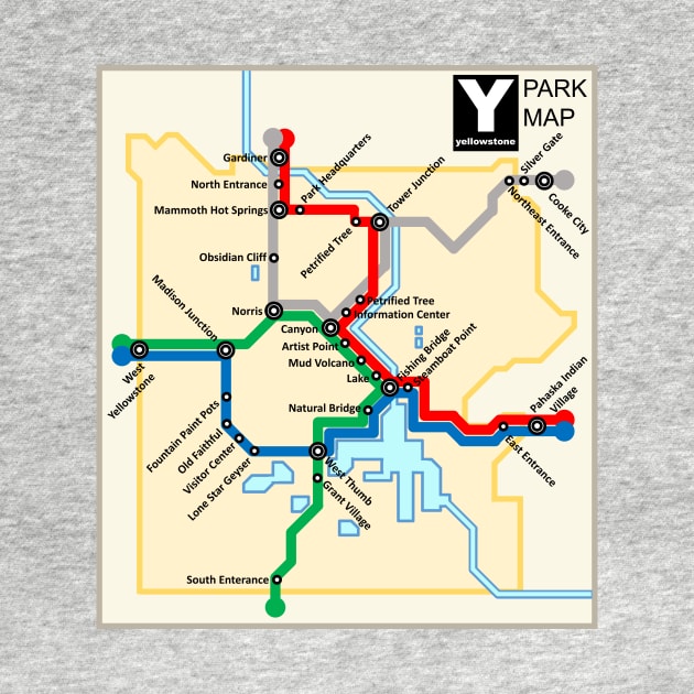 Yellowstone National Park Metro Style Map by IORS